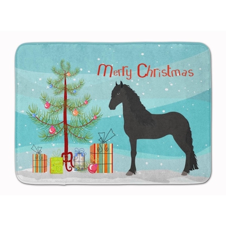 Carolines Treasures Friesian Horse Christmas Machine Washable Memory Foam Mat BB9282RUG